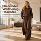 📢🎉50%Rabatt!!!🛍️✨Lässiges, weich gestricktes zweiteiliges Lounge-Set für Damen mit Kapuzen-Reißverschluss-Sweatshirt und Weithosenbein-Hose