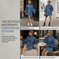 📢🎉50%Rabatt!!!🛍️✨Übergroßes Damen-Minikleid aus Denim mit Stehkragen