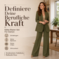 📢🎉50%Rabatt!!!🛍️✨Damen-Set aus elegantes Oberteil mit Schalkragen und weit geschnittenen Hosen