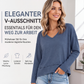 📢🎉50%Rabatt!!!🛍️✨Lockeres Langarmshirt mit V-Ausschnitt für Damen
