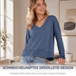 📢🎉50%Rabatt!!!🛍️✨Lockeres Langarmshirt mit V-Ausschnitt für Damen