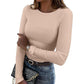 📢🎉50%Rabatt!!!🛍️✨Klassisches geripptes Strickoberteil mit Rundhalsausschnitt für Damen