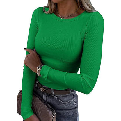 📢🎉50%Rabatt!!!🛍️✨Klassisches geripptes Strickoberteil mit Rundhalsausschnitt für Damen
