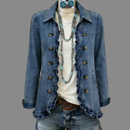 📢🎉50%Rabatt!!!🛍️✨Leger geknöpftes Jeans-Shacket für Damen
