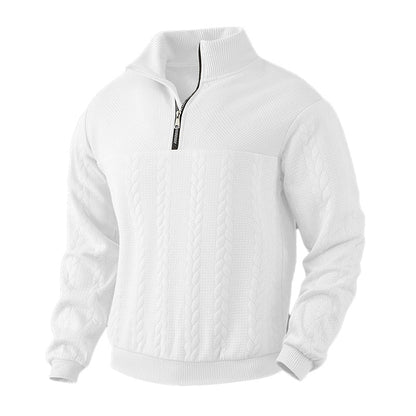 📢🎉50%Rabatt!!!🛍️✨Herren-Casual-Sweatshirt mit Jacquard-Muster und halbem Reißverschluss
