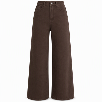 📢🎉50%Rabatt!!!🛍️✨Damen Retro Jeans mit hoher Taille und weitem Bein, weich fallende, bodenlange Denim-Hose