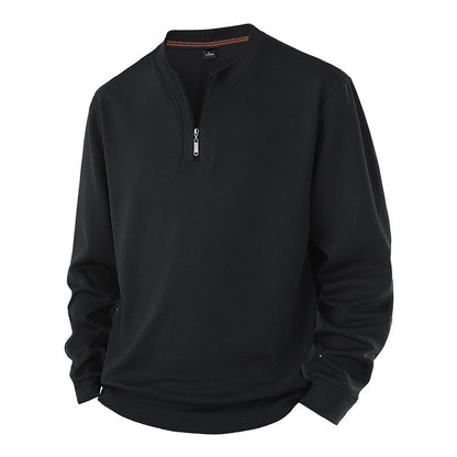 📢🎉50%Rabatt!!!🛍️✨Herren Halb-Reißverschluss Warm Futter Geripptes Sweatshirt