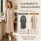 📢🎉50%Rabatt!!!🛍️✨Damen Maxikleid aus Rippstrick mit Laternenärmeln