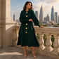📢🎉50%Rabatt!!!🛍️✨Damen Maxikleid aus Rippstrick mit Laternenärmeln