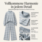 📢🎉50%Rabatt!!!🛍️🌟Damen-Streifenmotte-Mock-Neck-Top & Wide-Leg-Hosen-Set
