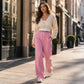 📢🎉50%Rabatt!!!🛍️✨Freizeit-Hose mit hoher Taille und weitem Bein für Damen