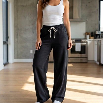 📢🎉50%Rabatt!!!🛍️✨Freizeit-Hose mit hoher Taille und weitem Bein für Damen