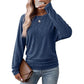 📢🎉50%Rabatt!!!🛍️✨Damen lässiger lockerer Rundhals Langarm Strickpullover mit herunterfallenden Schultern, Fledermausärmeln und seitlicher Rüschenoptik