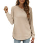📢📢50%Rabatt!!!🎉✨Einfarbiges Damen-Longsleeve mit High-Low-Saum