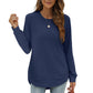 📢📢50%Rabatt!!!🎉✨Einfarbiges Damen-Longsleeve mit High-Low-Saum