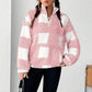 📢🎉50%Rabatt!!!🛍️✨Weite karierte Patchwork-Sherpa-Jacke für Damen