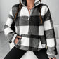 📢🎉50%Rabatt!!!🛍️✨Weite karierte Patchwork-Sherpa-Jacke für Damen