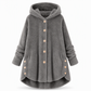 📢🎉50%Rabatt!!!🛍️✨Damen Winter Einfarbiger asymmetrischer Knopf Plüsch Fleece Mantel