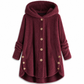 📢🎉50%Rabatt!!!🛍️✨Damen Winter Einfarbiger asymmetrischer Knopf Plüsch Fleece Mantel