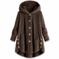 📢🎉50%Rabatt!!!🛍️✨Damen Winter Einfarbiger asymmetrischer Knopf Plüsch Fleece Mantel