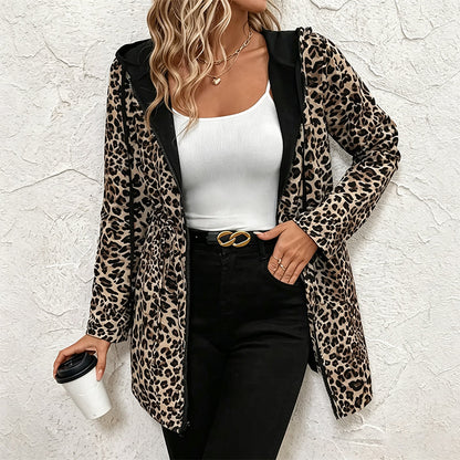📢🎉50%Rabatt!!!🛍️✨Wendbare Kapuzenjacke mit Leopardenmuster für Damen