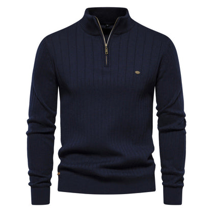 📊 Über 200.000 Verkäufe – Dankeschön mit 50% Rabatt! Lässiger Herren-Strickpullover mit Halbreißverschluss und schmalem Stehkragen