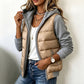 📢🎉50%Rabatt!!!🛍️✨Damen Farbblock gesteppte Kapuzenjacke