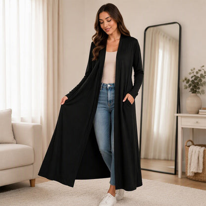 📢🎉50%Rabatt!!!🛍️✨Damen Offener Maxi-Langcardigan
