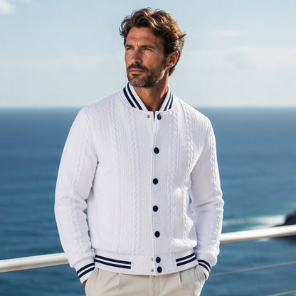 📢🎉50%Rabatt!!!🛍️✨Freizeit-Baseballjacke für Herren mit Jacquard-Muster