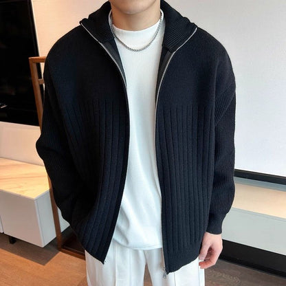 📢🎉50%Rabatt!!!🛍️✨Herren-Strickjacke mit durchgehendem Reißverschluss und Rippstrick