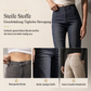 📢🎉50%Rabatt!!!🛍️✨Damen High-Waist-Hose mit Spitzeneinsatz, weitem Bein und dekorativen Goldknöpfen