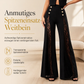 📢🎉50%Rabatt!!!🛍️✨Damen High-Waist-Hose mit Spitzeneinsatz, weitem Bein und dekorativen Goldknöpfen