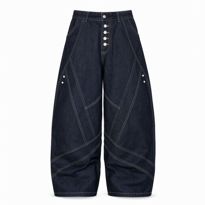 📢🎉50%Rabatt!!!🛍️✨Herren Jeans im amerikanischen Vintage-Stil, ausgestellte weite Beine, dekonstruierte ungewaschene Denim-Hosen mit Knopfverschluss