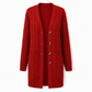 📢🎉50%Rabatt!!!🛍️✨Langer, einreihiger gestrickter Damen-Cardigan – legere Oberbekleidung für Herbst und Winter