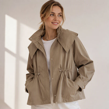 📢🎉50%Rabatt!!!🛍️✨Damen schicke Kapuzenjacke mit Kordelzug