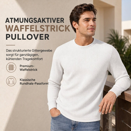 📢🎉50%Rabatt!!!🛍️✨Freizeit-Sweatshirt für Herren, schmal geschnitten, Rundhalsausschnitt, langärmelig