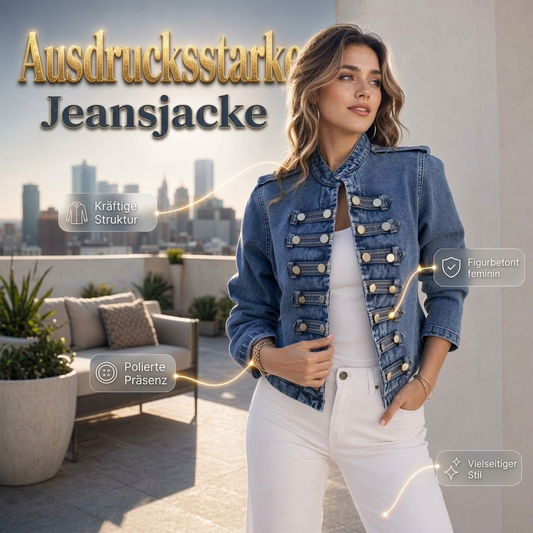 📢🎉50%Rabatt!!!🛍️✨Vintage Jeansjacke für Damen mit symmetrischer Knopfleiste