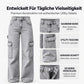 📢🎉50%Rabatt!!!🛍️✨Damen High-Waist Stretch Denim Cargohose