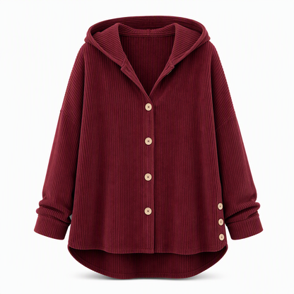 📢🎉50%Rabatt!!!🛍️✨Lässige, weite Kapuzenjacke aus Cord für Damen