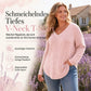 📢🎉50%Rabatt!!!🛍️✨Damen Übergrößen V-Ausschnitt Langarm Geripptes Gebürstetes T-Shirt Locker Sitzendes Einfarbiges Pullover-Oberteil