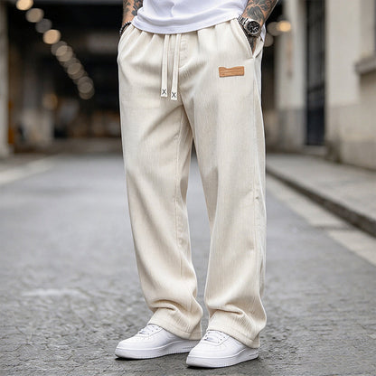 📢🎉50%Rabatt!!!🛍️✨Herren leichte Cord Freizeithosen, locker sitzende gerade Beinhosen