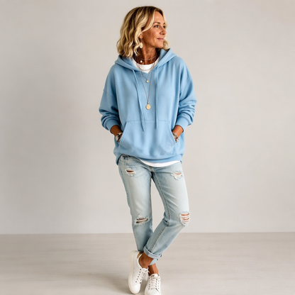 📢🎉50%Rabatt!!!🛍️✨Damen Freizeit Oversize Kapuzenpullover mit Kordelzug