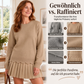📢🎉50%Rabatt!!!🛍️✨Damen Zweiteiler aus Pullover mit Muschelkante und Plisseerock