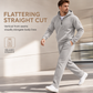 📢🎉50%Rabatt!!!🛍️✨Lässiger 2-teiliger Trainingsanzug für Herren aus Waffelstrick – Kapuzenpullover mit halbem Reißverschluss und Hose mit geradem Bein