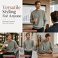 📢🎉50%Rabatt!!!🛍️✨Einfarbiger Herren-Strickpullover mit Stehkragen