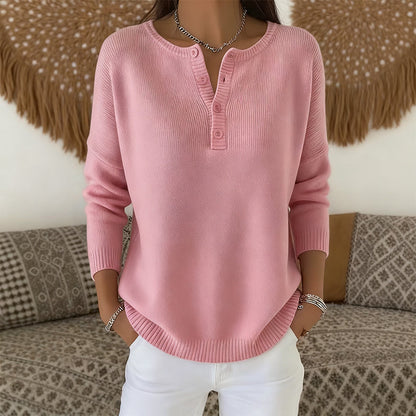 📢🎉50%Rabatt!!!🛍️✨Damen Strickpullover mit Henley-Kragen