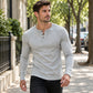 📢🎉50%Rabatt!!!🛍️✨Lässiges, schmal geschnittenes Herren-Henley-T-Shirt mit Rippstrick