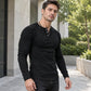 📢🎉50%Rabatt!!!🛍️✨Lässiges, schmal geschnittenes Herren-Henley-T-Shirt mit Rippstrick