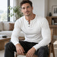 📢🎉50%Rabatt!!!🛍️✨Lässiges, schmal geschnittenes Herren-Henley-T-Shirt mit Rippstrick