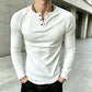 📢🎉50%Rabatt!!!🛍️✨Lässiges, schmal geschnittenes Herren-Henley-T-Shirt mit Rippstrick
